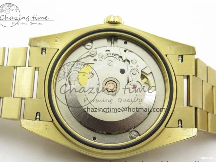 Black 40mm YG 228239 904 Version YG Bracelet Dial Markers BP A2836 Stick New Day-Date Dial on President 0420